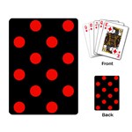 Polka Dots - Ferrari Red on Black Playing Cards Single Design
