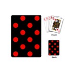 Polka Dots - Ferrari Red on Black Playing Cards (Mini)