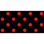 Polka Dots - Ferrari Red on Black YOU ARE INVITED 3D Greeting Card (8x4)