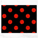Polka Dots - Ferrari Red on Black Jigsaw Puzzle (Rectangular)