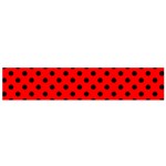 Polka Dots - Black on Red Flano Scarf (Small)