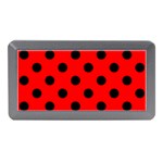Polka Dots - Black on Red Memory Card Reader (Mini)