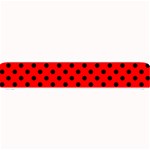 Polka Dots - Black on Red Small Bar Mat
