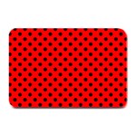 Polka Dots - Black on Red Plate Mat