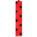 Polka Dots - Black on Red Large Book Mark