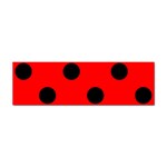Polka Dots - Black on Red Sticker (Bumper)