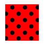 Polka Dots - Black on Red Greeting Card 4.5  x 6 