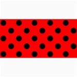 Polka Dots - Black on Red 4  x 8  Photo Cards