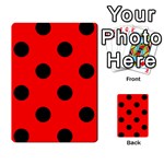 Polka Dots - Black on Red Multi-purpose Cards (Rectangle)