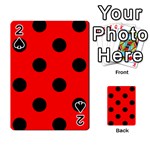 Polka Dots - Black on Red Playing Cards 54 Designs