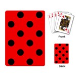 Polka Dots - Black on Red Playing Cards Single Design