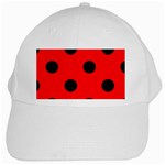 Polka Dots - Black on Red Black Cap