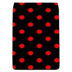 Polka Dots - Red on Black Removable Flap Cover (S)