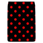 Polka Dots - Red on Black Removable Flap Cover (L)