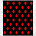 Polka Dots - Red on Black Canvas 20  x 24 