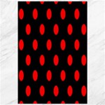 Polka Dots - Red on Black Canvas 20  x 30 