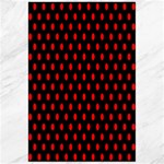 Polka Dots - Red on Black Canvas 24  x 36 