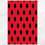Polka Dots - Black on Alizarin Red Canvas 12  x 18 