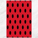 Polka Dots - Black on Alizarin Red Canvas 20  x 30 