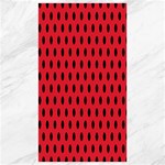 Polka Dots - Black on Alizarin Red Canvas 40  x 72 
