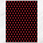 Polka Dots - Alizarin Red on Black Canvas 36  x 48 