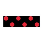 Polka Dots - Alizarin Red on Black Sticker Bumper (10 pack)
