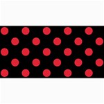 Polka Dots - Alizarin Red on Black 4  x 8  Photo Cards