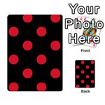 Polka Dots - Alizarin Red on Black Multi-purpose Cards (Rectangle)