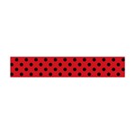 Polka Dots - Black on Fire Engine Red Flano Scarf (Mini)