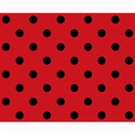 Polka Dots - Black on Fire Engine Red Collage 8  x 10 