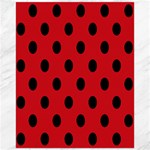Polka Dots - Black on Fire Engine Red Canvas 16  x 20 