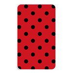 Polka Dots - Black on Fire Engine Red Memory Card Reader (Rectangular)