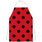 Polka Dots - Black on Fire Engine Red Full Print Apron