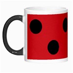 Polka Dots - Black on Fire Engine Red Morph Mug