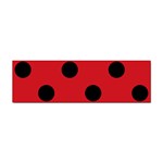 Polka Dots - Black on Fire Engine Red Sticker (Bumper)