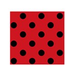 Polka Dots - Black on Fire Engine Red Greeting Card 5  x 7 