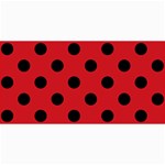 Polka Dots - Black on Fire Engine Red 4  x 8  Photo Cards