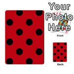 Polka Dots - Black on Fire Engine Red Multi-purpose Cards (Rectangle)