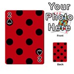 Polka Dots - Black on Fire Engine Red Playing Cards 54 Designs