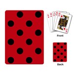 Polka Dots - Black on Fire Engine Red Playing Cards Single Design