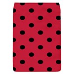 Polka Dots - Black on Cardinal Red Removable Flap Cover (S)