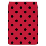 Polka Dots - Black on Cardinal Red Removable Flap Cover (L)