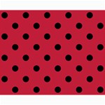 Polka Dots - Black on Cardinal Red Collage 8  x 10 