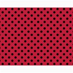 Polka Dots - Black on Cardinal Red Collage 11  x 14 