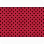 Polka Dots - Black on Cardinal Red Collage 12  x 18 