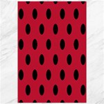 Polka Dots - Black on Cardinal Red Canvas 20  x 30 