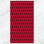 Polka Dots - Black on Cardinal Red Canvas 40  x 72 