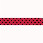 Polka Dots - Black on Cardinal Red Small Bar Mat