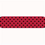 Polka Dots - Black on Cardinal Red Medium Bar Mat