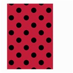 Polka Dots - Black on Cardinal Red Large Garden Flag (Two Sides)